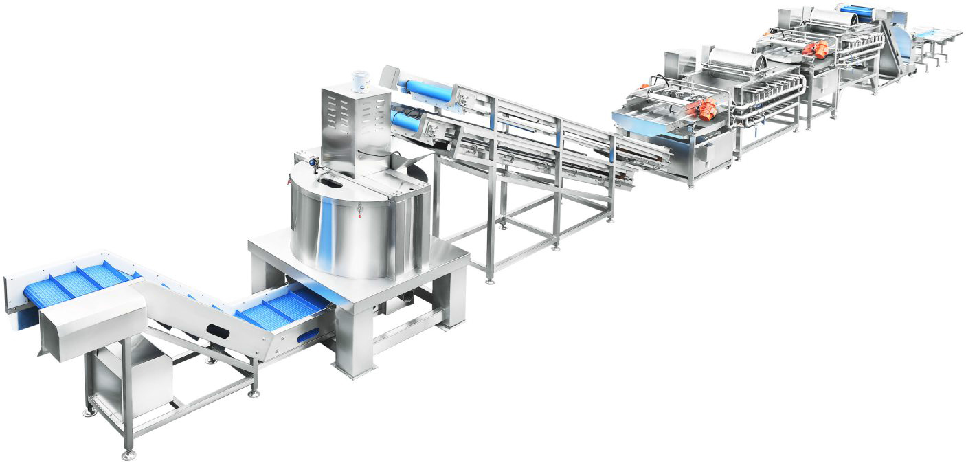 大型全自动叶菜净菜加工清洗线