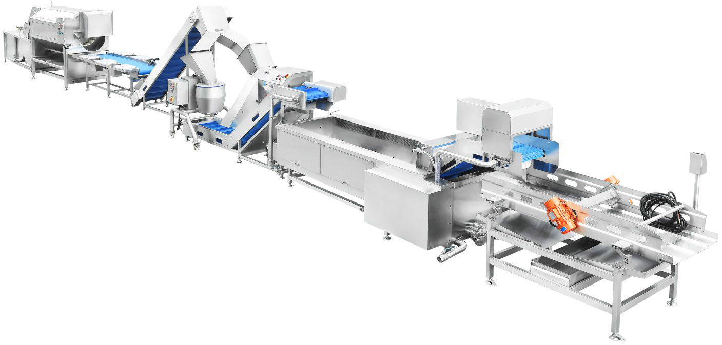 大型全自动连续式根茎类清洗加工线